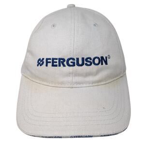 Ferguson Strapback Baseball Cap Beige One Size Adjustable Embroidered 6 Panel